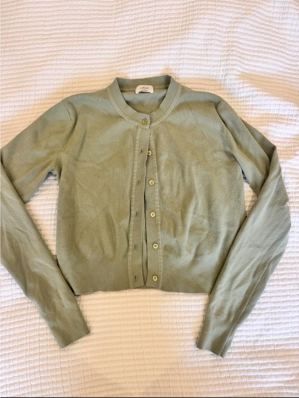 green aritzia cardigan